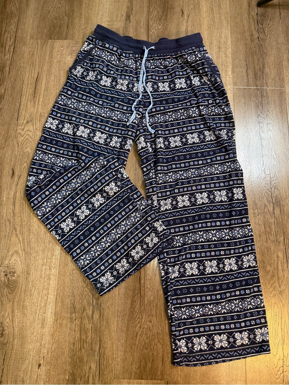 Kids Navy Blue Patterned Lounge Pants